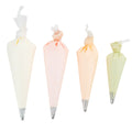 Pastry Tek White Silicone Pastry Piping Bag 4-Piece Set - 1 count box
