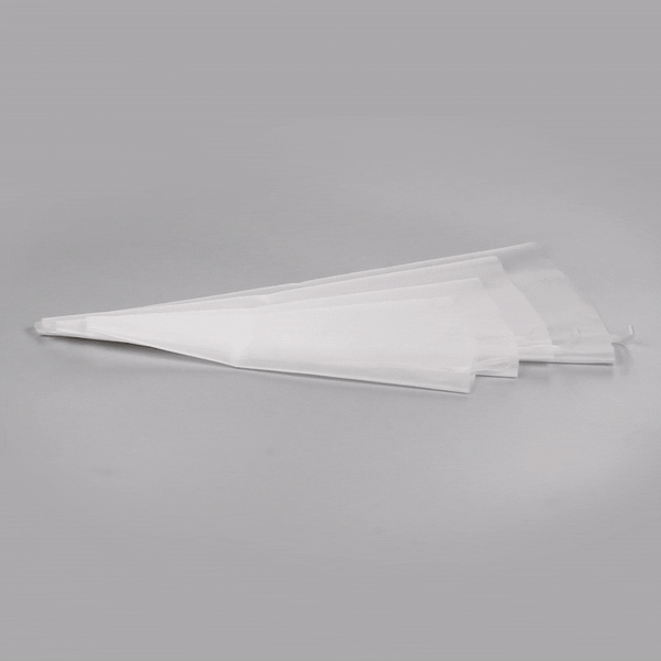 Pastry Tek White Silicone Pastry Piping Bag 4-Piece Set - 1 count box