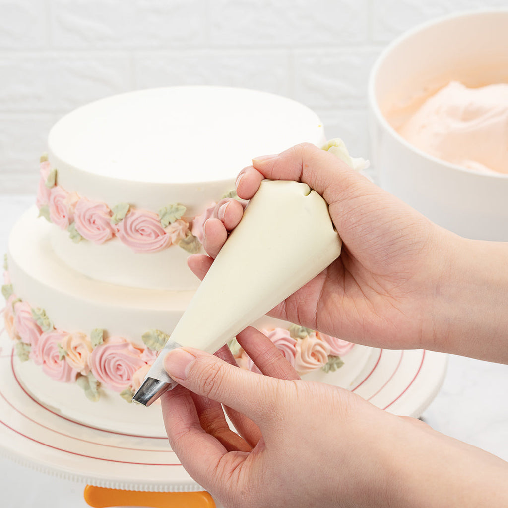 Pastry Tek White Silicone Pastry Piping Bag 4-Piece Set - 1 count box